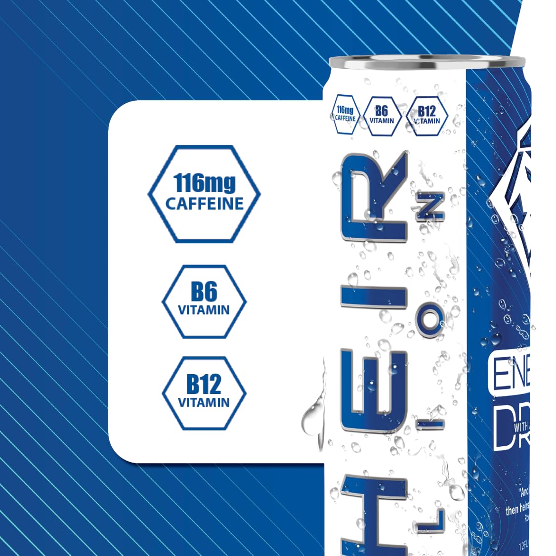 HEIR LION | The First Christian Energy Drink Natural Energy Drink - 12 Pack, 12oz Cans - Healthy, Low-Carb & Clean Energy - Natural Caffeine