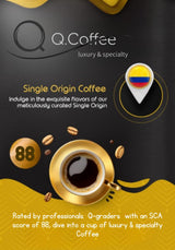 Lattenda Q.coffee Gran Reserva Specialty Coffee 340g - Authentic Colombian Whole Beans Coffee for Gourmet Delight