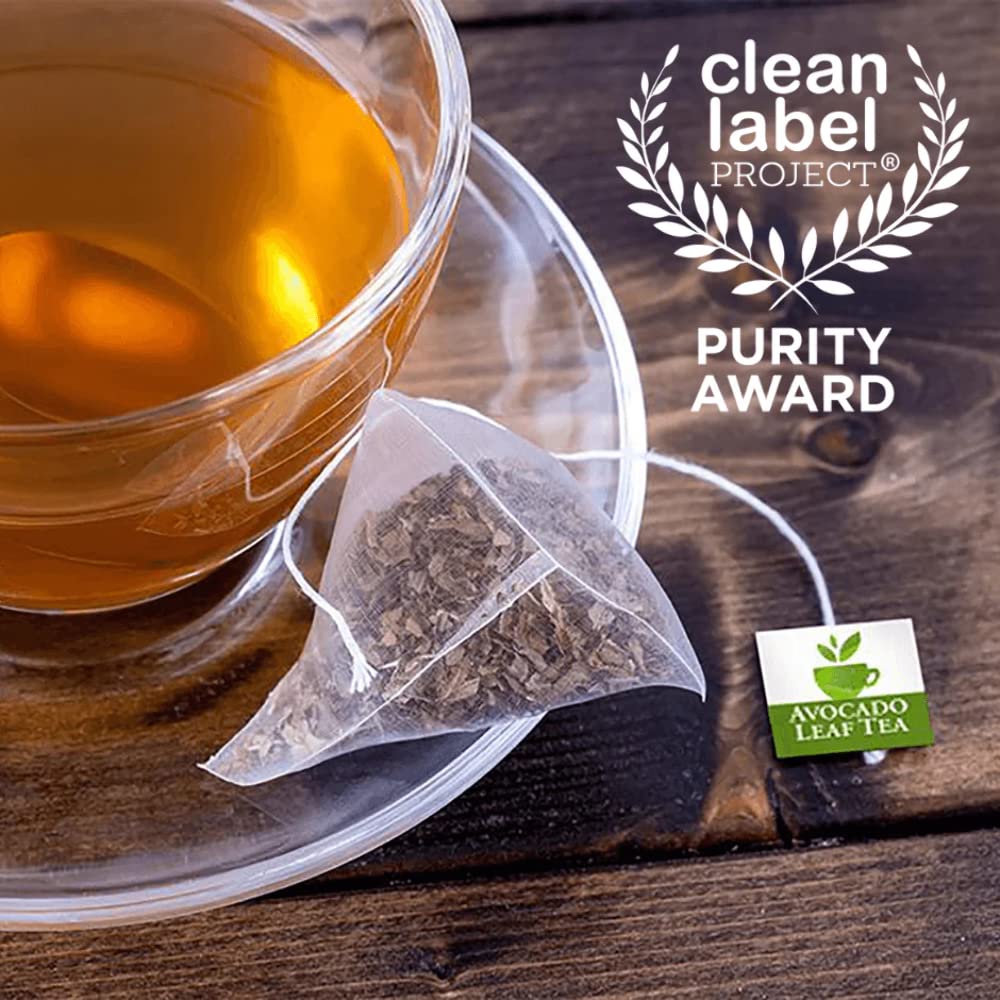 Avocado Leaf Tea - Caffeine-Free Herbal - Smooth, Antioxidant-Rich Wellness Tea - Hot or Cold Brew - All Natural, Non-GMO - 15 Biodegradable Pyramid
