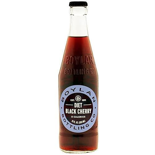 Boylan Soda, Diet Black Cherry, 12 Fl. Oz. (Pack of 12)