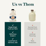Vermont Maple Syrup - 64 oz Grade A, Amber Rich Organic Maple Syrup - 100% Pure and Authentic Maple Syrup for Pancakes, Waffles and More - Nut free
