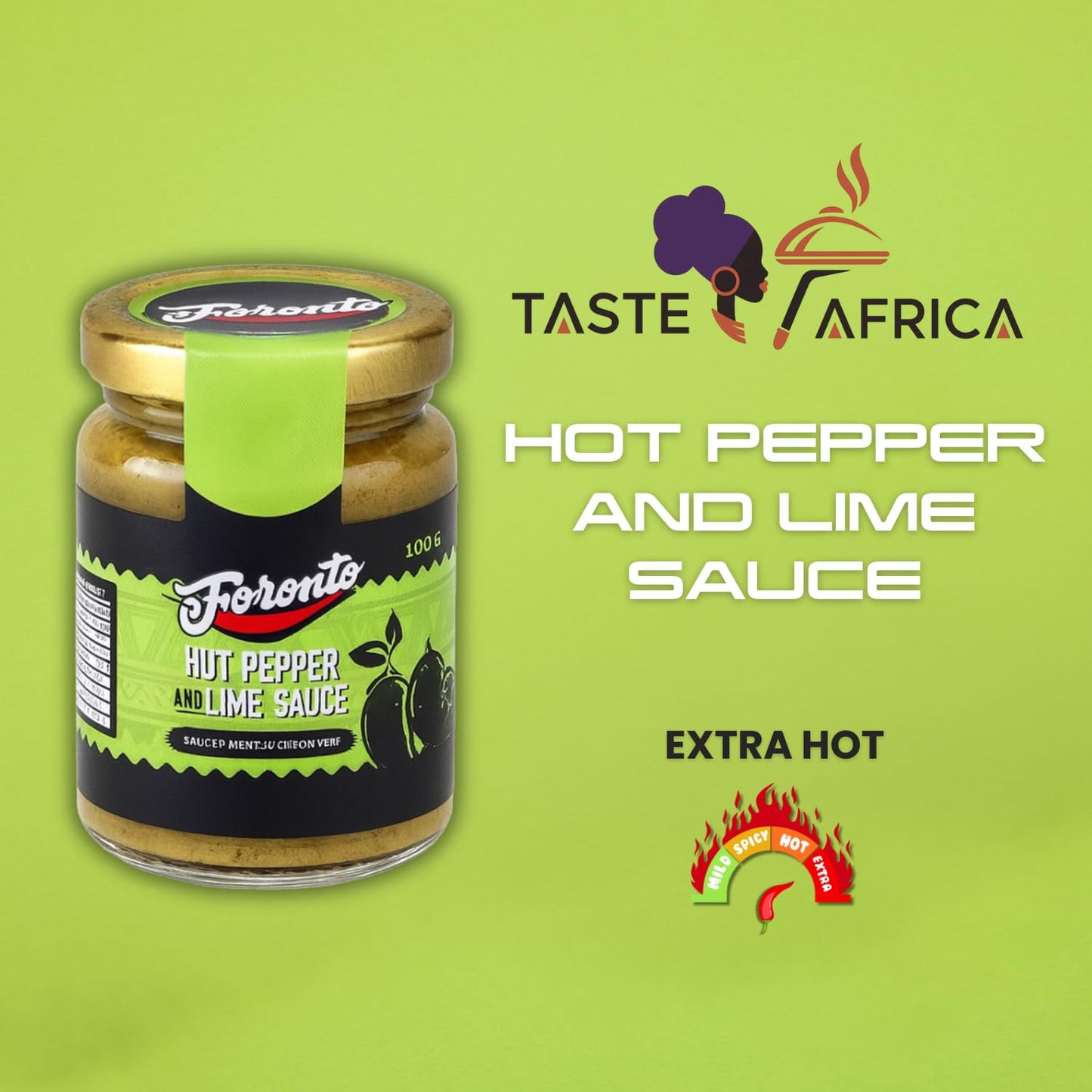 Authentic Taste Africa Pepper Sauces & Purees - Traditional West African Chili Sauce Made with a Variety of Peppers, Ginger & Garlic, Flavor-Packed