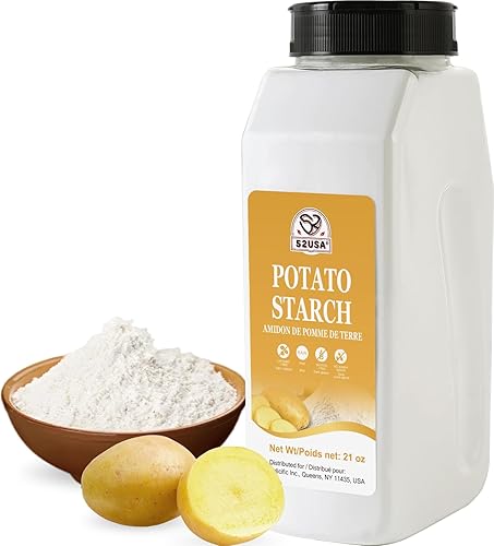 52USA Potato Starch, Potato Starch for Cooking 21oz(1.31 lb) | Gluten-Free, No Preservatives & Artificial Ingredients, Pure Potato Starch Ideal