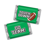 136 Pcs Green Football Party Candy Favors Miniatures Chocolate - No Assembly Required - Touchdown