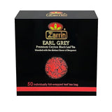Zarrin - Earl Grey Premium Ceylon Black Leaf Tea, 50 Foil-wrapped Leaf Tea Bags