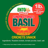 Sun Dried Tomato & Basil Flavored Edible Crickets - Pound Size - Pound Size - Crickets you can eat - Farm raised for human consumption, 16 Ounce