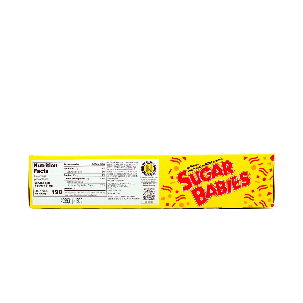 Sugar Babies Milk Caramel Candy - Individually Wrapped Long Lasting Caramels with Pop-Up Display Box - Peanut Free, Gluten Free - 1.7 oz. (Pack of 24)