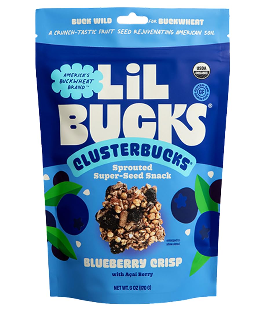 Clusterbucks Superfood Clusters - Grain-Free, Keto-Friendly Granola with Regeneratively Grown Sprouted Buckwheat- Gluten-Free, Low-Carb, Organic
