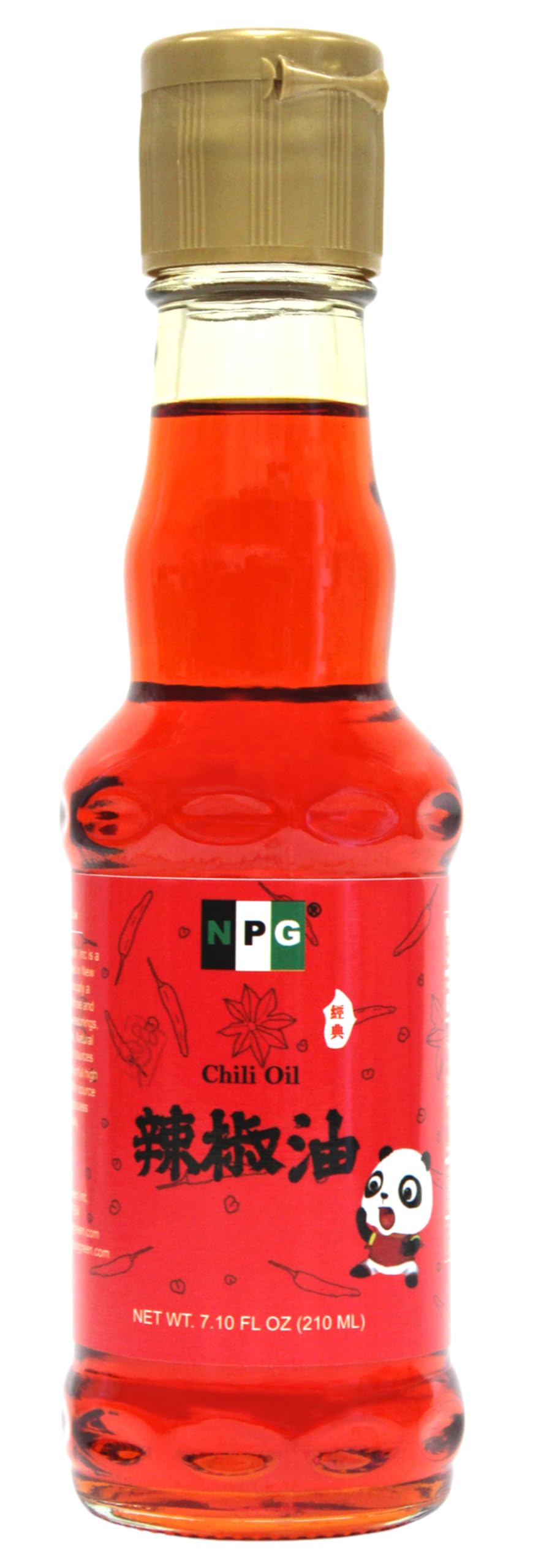 NPG Szechuan Chili Oil 7.1 fl oz, Mild Heat, Infused Chili Pepper Oil