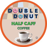 Double Donut Coffee Half Caff Coffee Pods, Single Serve Half Caffeine Coffee Pods For Keurig K Cup Brewers, Medium Roast, 80 Count