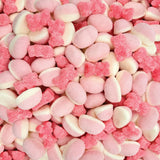Pink Candy Mix | 2 Pound Bag | Sour Tutti-Frutti Gummi Bears & Strawberry Puffy Gummies | Chewy Candy | Pink Gummies for Baby Showers, Gender Reveal