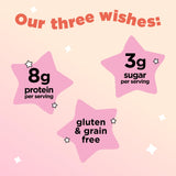 Three Wishes Grain-Free Protein Breakfast Cereal, 8g Protein and 3g Fiber - Healthy, Low-Sugar Breakfast Cereal, Gluten Free, Vegan-Friendly, Non-GMO