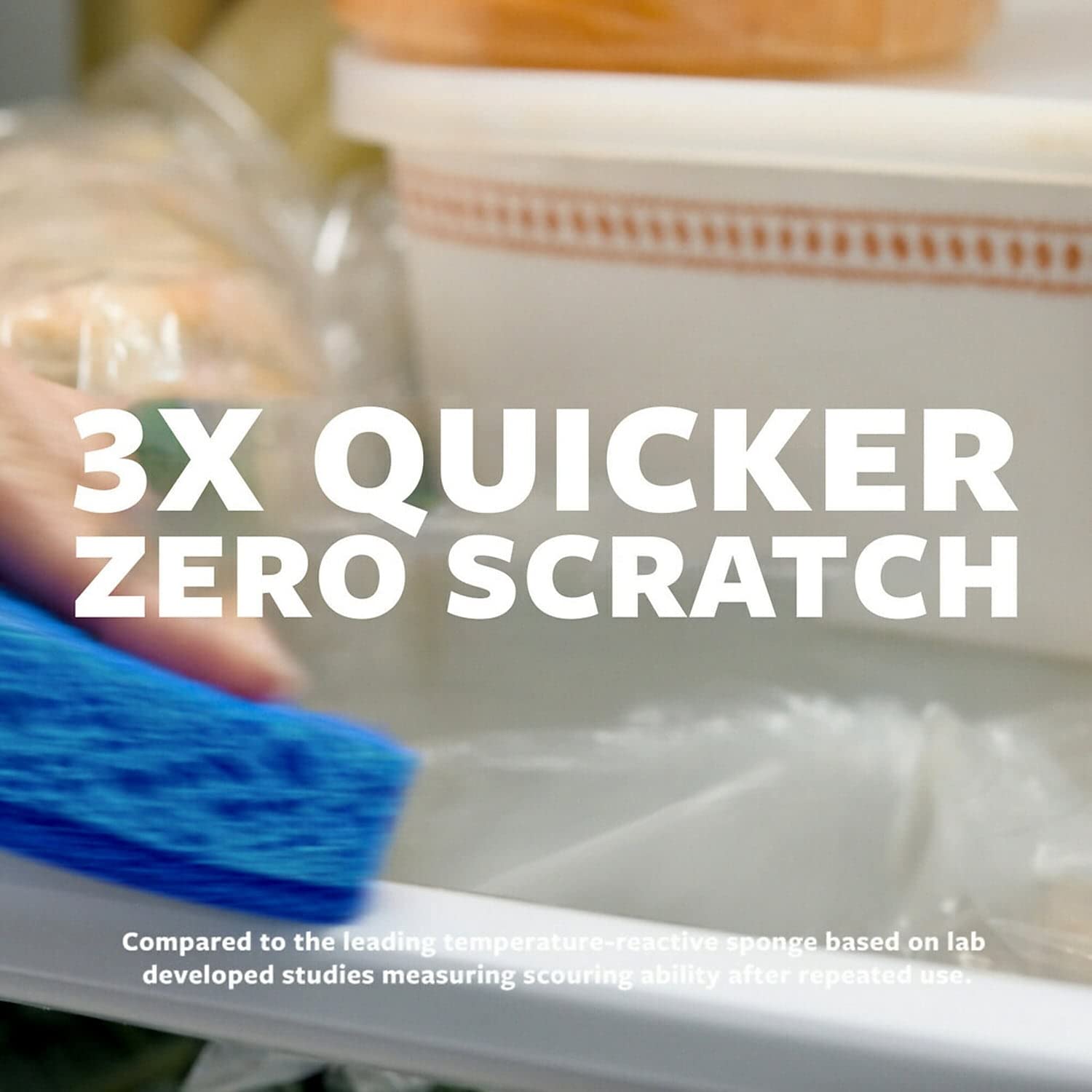 3M Scotch-Brite No Scratch Scrub Sponges, Blue, 4-1/2 x 2-1/2 x 7/10 in