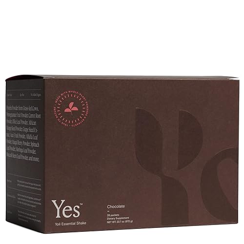 Yoli® Essential Shake YES Whey Protein Powder from Grass-Fed Cows - 28 Packets, Chocolate