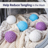 Reusable Laundry Balls for Washing Machine, 6 Pack Anti-Tangle Washer Balls for Blankets, Bedding & Towels, Helps Separate Clothes During Wash Cycles