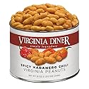 Virginia Diner Natural Virginia Spicy Habanero Chili Peanuts, Gourmet Blister Roasted Nuts in Resealable Gift Tin 18 oz