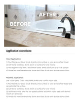 Stone Pro Stone and Glass Scrub - Hard Water Stain Remover - Remove Spots on Glass, Natural Stone, Quartz, & Metal Fixtures (Quart)