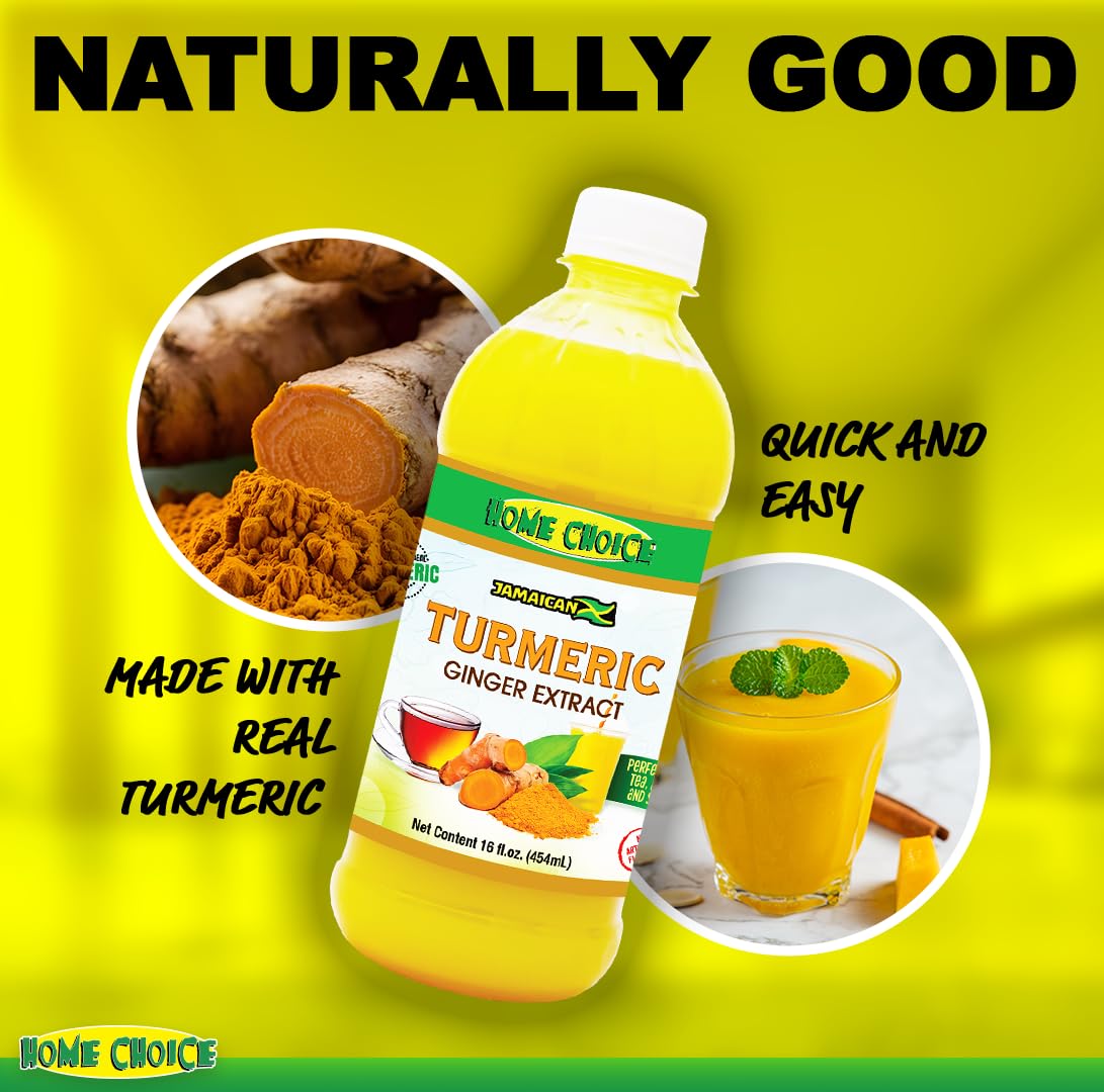 Home Choice Jamaican Turmeric Ginger Extract/Flavouring - 454ml (16oz) (Single)