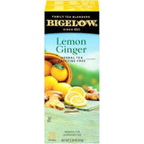 Bigelow Lemon Ginger Herbal Tea Bags 28-Count Box (Pack of 1) Lemon Ginger Tea Bags Herbal Tea All Natural Gluten Free