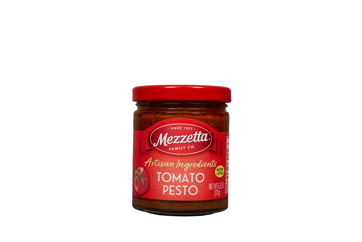 Mezzetta Artisan Ingredients Tomato Pesto 6.25 Ounce Jar - Sun-Dried Tomatoes & Extra Virgin Olive Oil with Parmesan, Pine Nuts & Fresh Basil