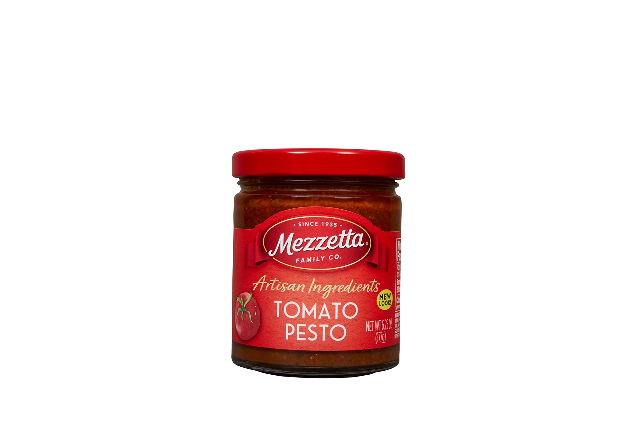 Mezzetta Artisan Ingredients Tomato Pesto 6.25 Ounce Jar - Sun-Dried Tomatoes & Extra Virgin Olive Oil with Parmesan, Pine Nuts & Fresh Basil