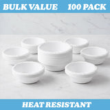 Bluesky Dinner White Lightweight Plastic Soup Bowls-12 oz | Pack of 100 Bowls, 12 oz