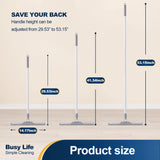 Yocada Rubber Floor Squeegee Broom TPR Blade Adjustable Scrubber Squeegee Household Broom for Shower Bathroom Kitchen Home Tile Pet Hair Fur Floor