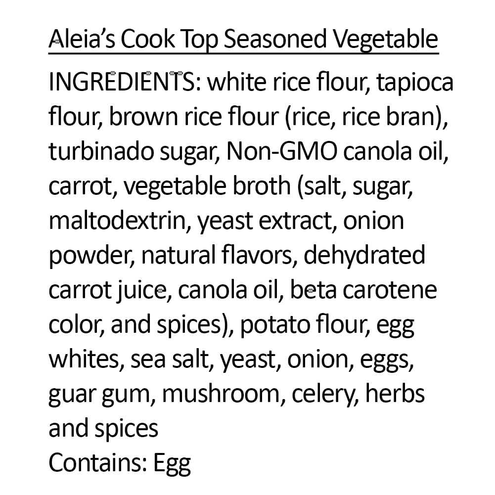 Aleia’s Gluten Free Cook Top Stuffing Mix - Seasoned Vegetable, 5.5oz (2 Pack) - Ready in 5 Minutes - Flavorful Stuffing for Gluten-Free Recipes