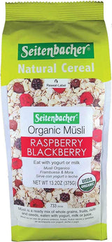 Seitenbacher Organic Muesli Natural Cereal, Raspberries and Almond, 13.2 Ounce (Pack of 6)