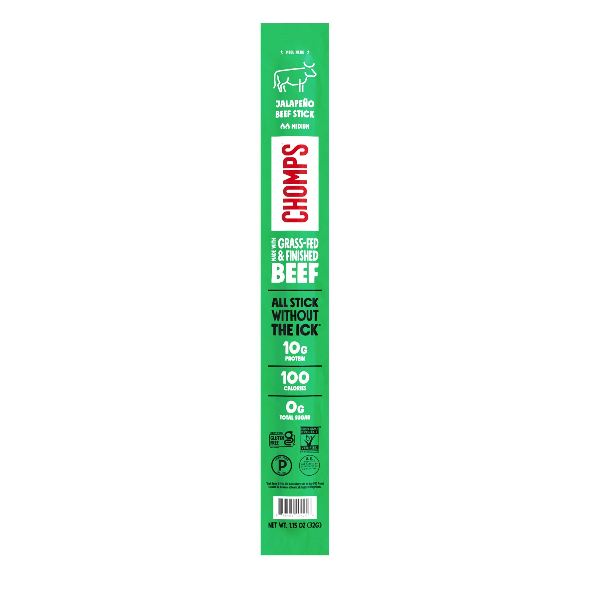 Chomps Beef Stick Jalapeno 1.15 OZ
