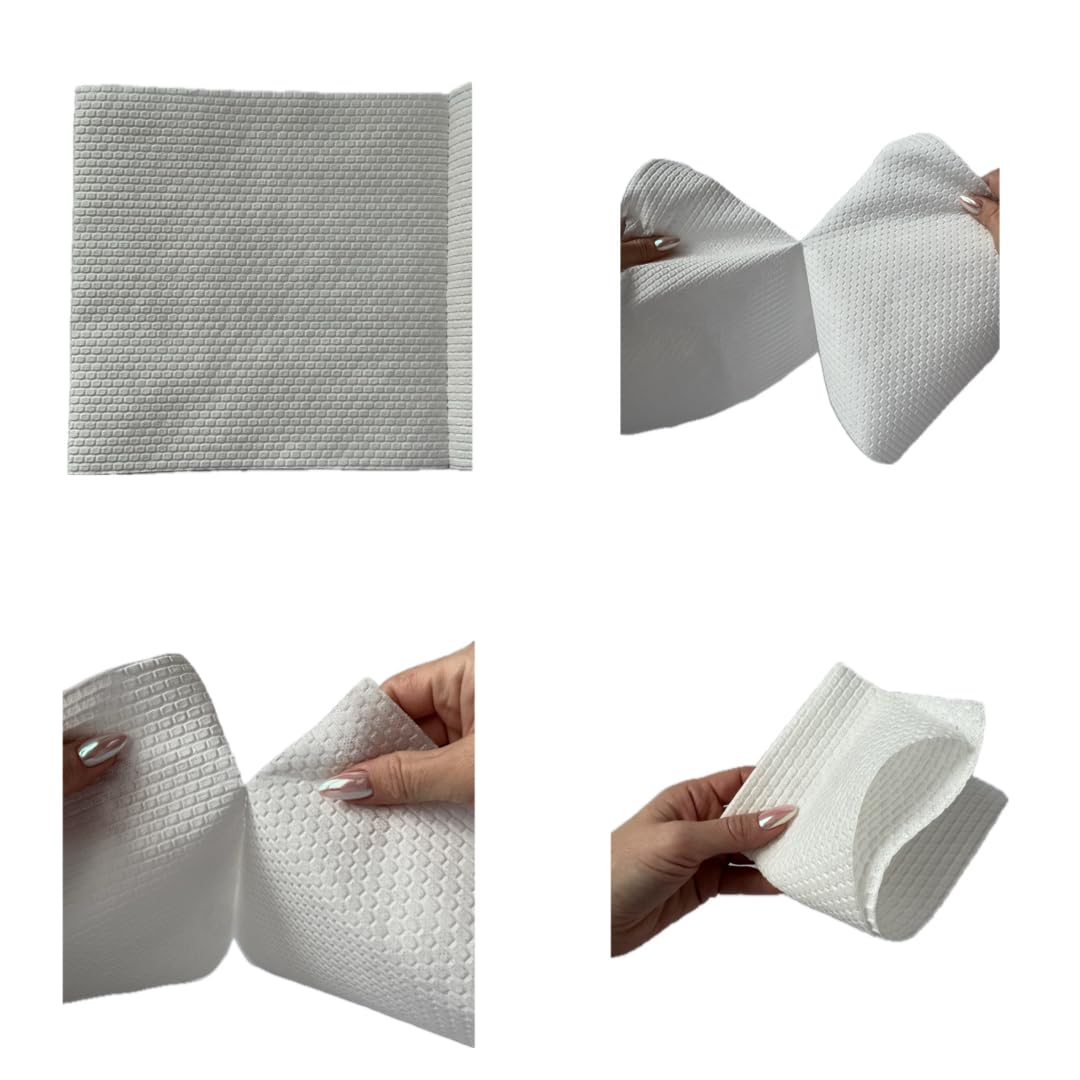 Reusable Cleaning Cloths - Lint-Free Ultra Absorbent Non-Woven Kitchen Cleaning Towels, Reusable Cleaning Wipes Roll, 2 Rolls, 100 Sheets, 25×25 cm
