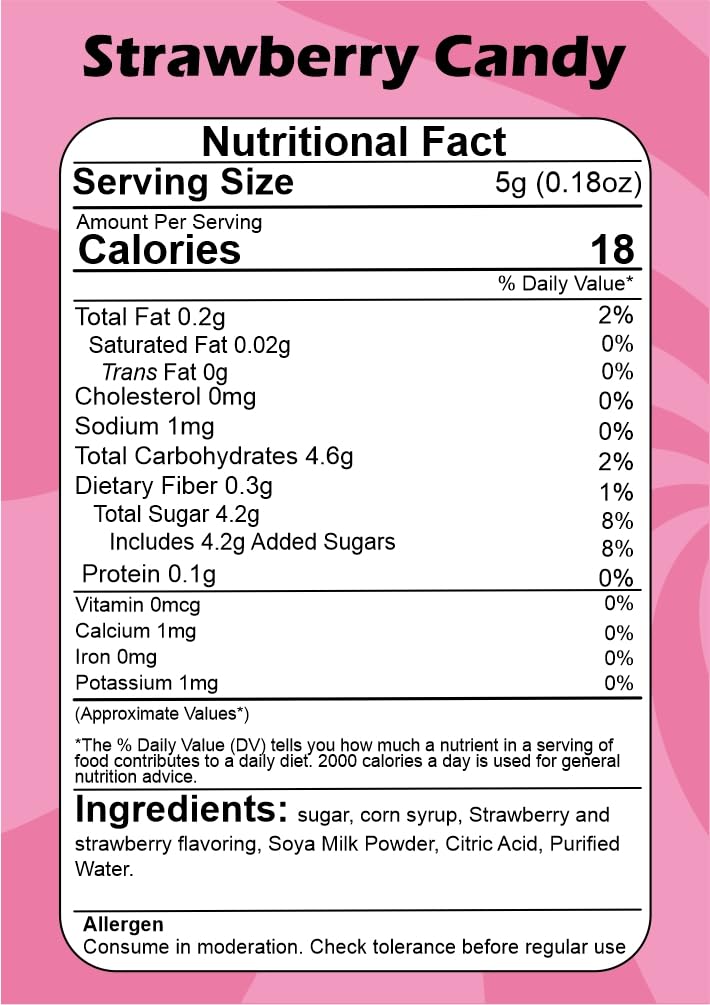 SMIBZE Natural Strawberry Candy 250 GM (Pack of 1) SMIBZE