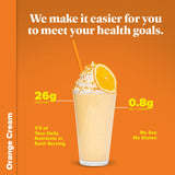 Keto Chow Orange Cream Meal Replacement Shake Powder, Nutritionally Complete Low Carb Meal, High Protein Breakfast or Lunch Replacement, Gluten Free