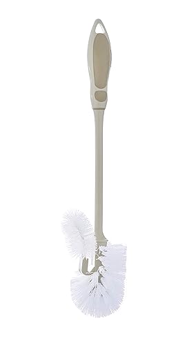 Superio Toilet Brush, Toilet Bowl Cleaning System with Scrubbing Wand, Under Rim Lip Brush for Bathroom
