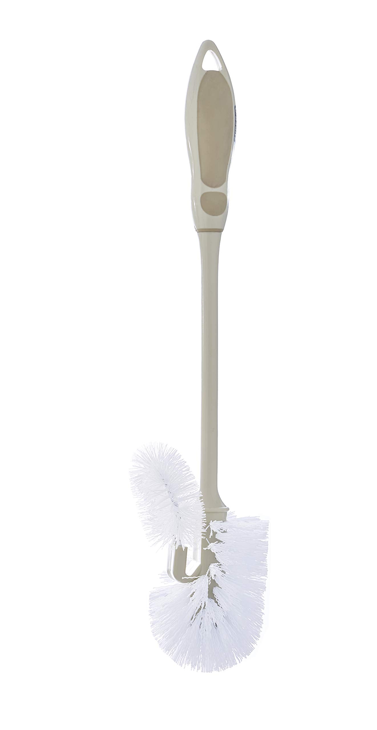 Superio Toilet Brush, Toilet Bowl Cleaning System with Scrubbing Wand, Under Rim Lip Brush for Bathroom