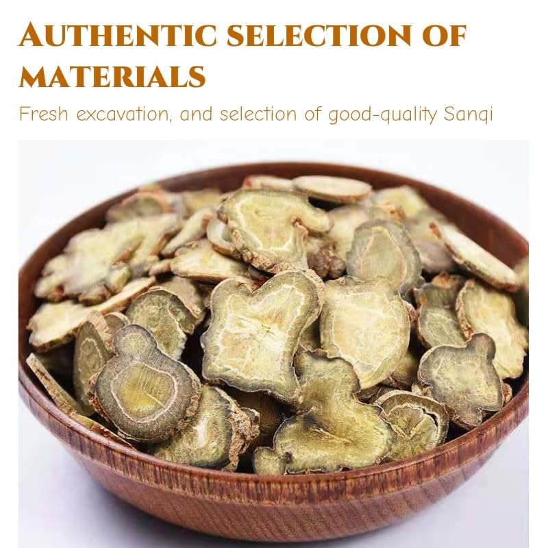 JINQI Pseudo-Ginseng Slices Tea Tianqi Sanqi- ??? ???4.23oz/120g, Panax Notoginseng Radix Notoginseng, Holiday Gifts, Tea Gifts