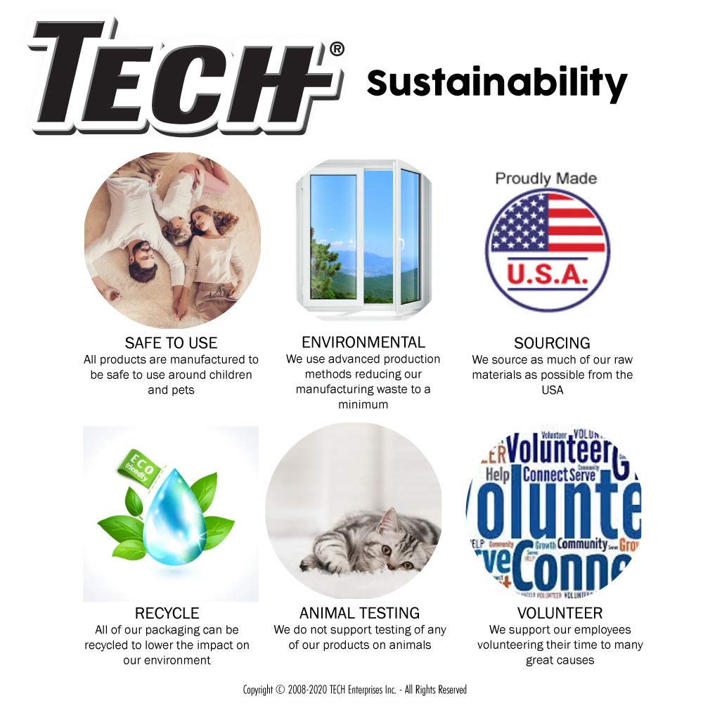 TECH Skunk-X Odor Eliminator Spray - Instant Odor Remover for Washable Fabrics and Indoor Spaces (24 Oz)