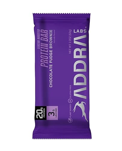 ADDRA Endurance Protein Bar - 20g Plant Protein + 3g Leucine | Vegan, Low Sugar, Gluten-Free, BCAA Recovery Nutrition Snack for Runners, Cyclists