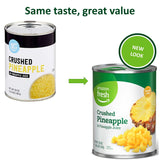 Amazon Fresh - Canned Crushed Pineapple in Pineapple Juice, 20 oz (Previously Happy Belly, Packaging May Vary)