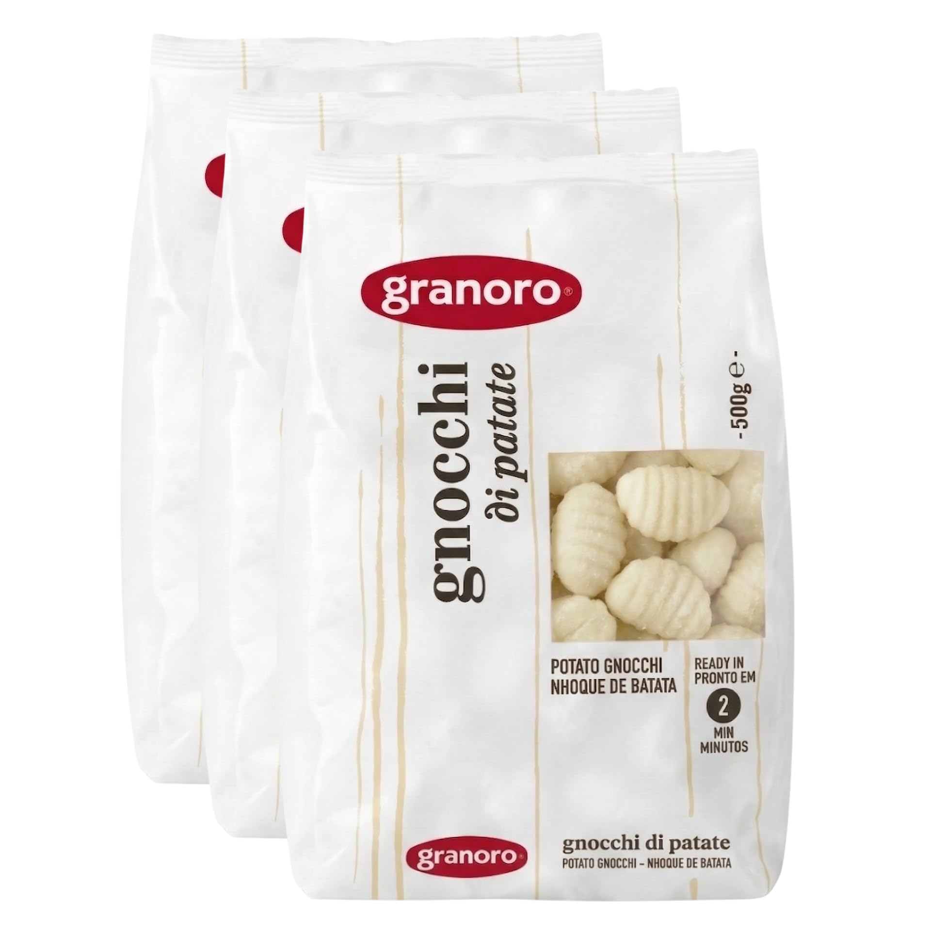 Granoro Italian Potato Gnocchi Pasta, Soft Traditional Potato Dumplings, Authentic Italian Gnocchi for Pasta Dishes, Product of Italy, 17.6 oz (500g)