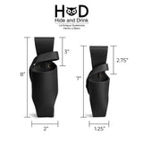 Hide & Drink, Set of 2 Hot Sauce Holsters 5oz & 2oz Bottle Belt Sheath, Compatible with Tobasco Cholulah Sriracha Hot Sauce, Bottle Holder, Full Grain