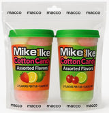 Mike and Ike Cotton Candy TUB -Cherry, Strawberry and Lwmon Lime Swirl, Birthday Party Favor Supplies, 3 Ounces (Pack of 2 TUBS)
