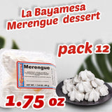 La Bayamesa Meringue cookies vanilla flavor, snack candy 1.72 oz (49g) (Pack of 12)