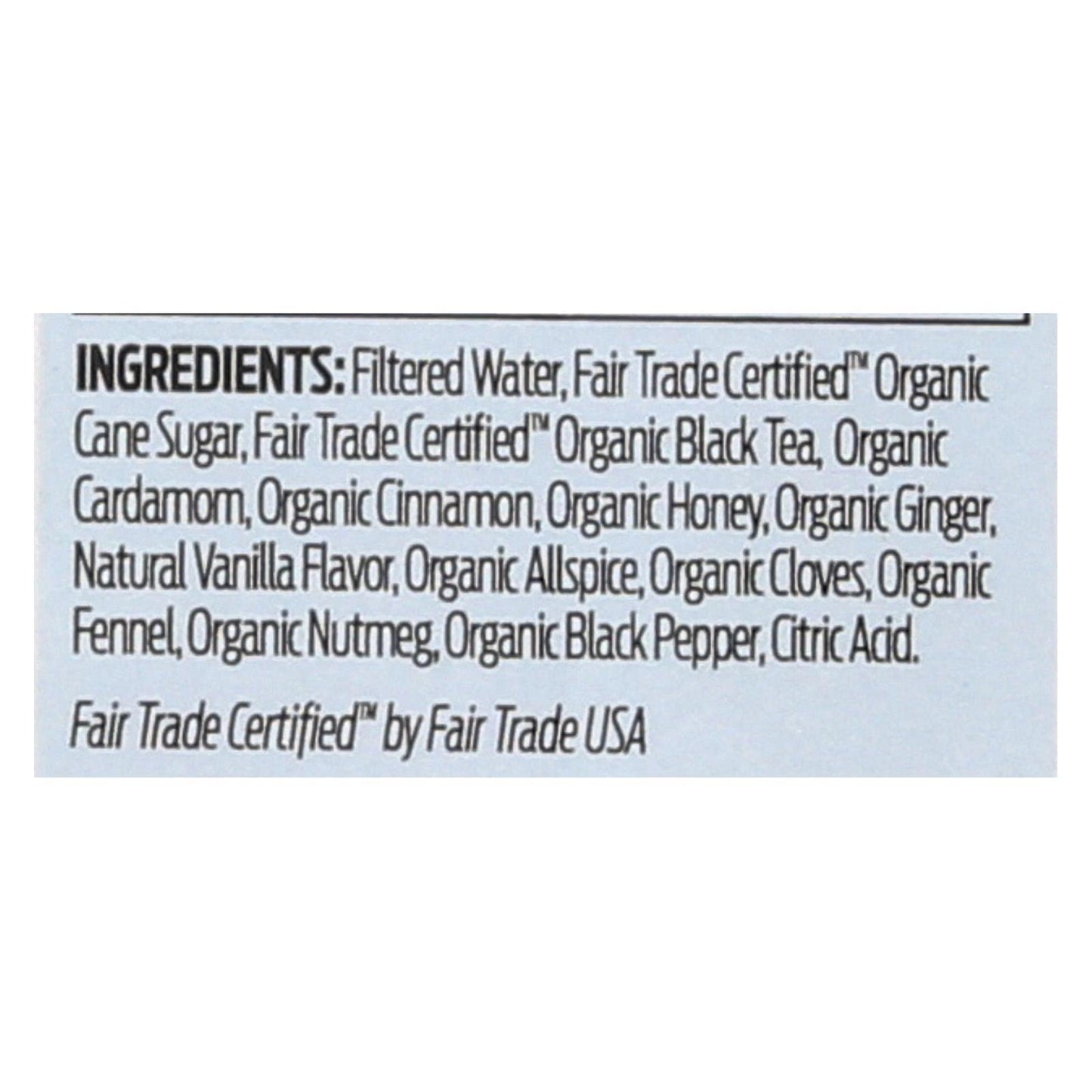 Third Street Organic Honey Vanilla Spice Chai Black Tea Latte Concentrate, 32 Fluid Ounce -- 6 per case.