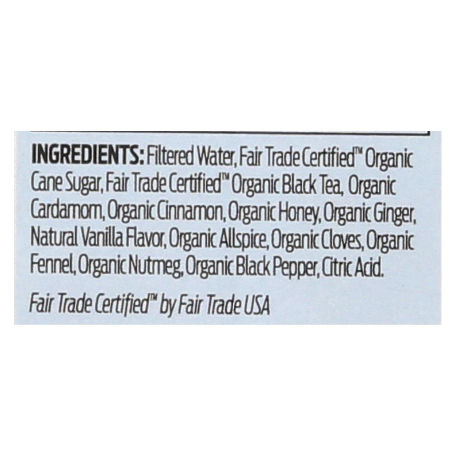 Third Street Organic Honey Vanilla Spice Chai Black Tea Latte Concentrate, 32 Fluid Ounce -- 6 per case.
