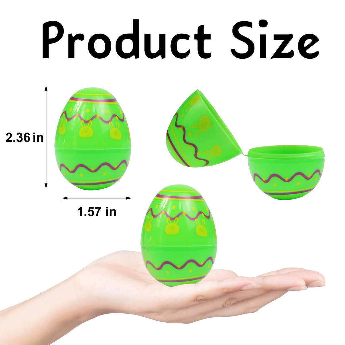 ANTDECOUS Fillable Easter Eggs, Plastic Easter Eggs, 60 Pack, 10 Colors