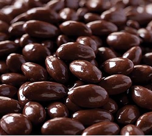 Gourmet Dark Chocolate Covered Almonds by Its Delish, 5 Lbs Bulk Bag | Almond Nuts Dipped Chocolates Healthy Candy Snacks | Dairy Free, Vegan, Kosher