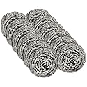 12 Pack Stainless Steel Scourers by Scrub It - Steel Wool Scrubber Pad Used for Dishes, Pots, Pans, and Ovens. Easy scouring for Tough Kitchen