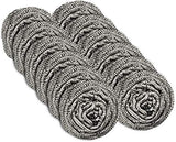 12 Pack Stainless Steel Scourers by Scrub It - Steel Wool Scrubber Pad Used for Dishes, Pots, Pans, and Ovens. Easy scouring for Tough Kitchen