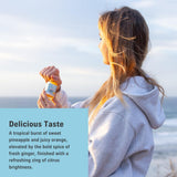 Sol-ti Organic Tropical Ginger SuperShot Drink, Aids in Collagen Production and Promotes Skin Elasticity, SuperFood, Cold-Pressed Fruit Juice Blend